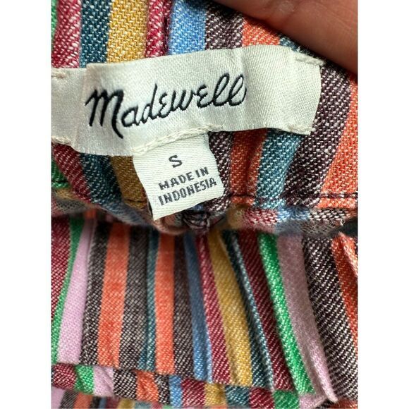 Madewell Pull-On Shorts in Rainbow Stripe Size S - Picture 7 of 10